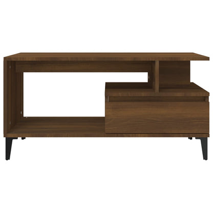 vidaXL Table basse aspect chêne marron 90x49x45 cm Aggloméré