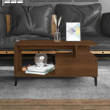 vidaXL Table basse aspect chêne marron 90x49x45 cm Aggloméré