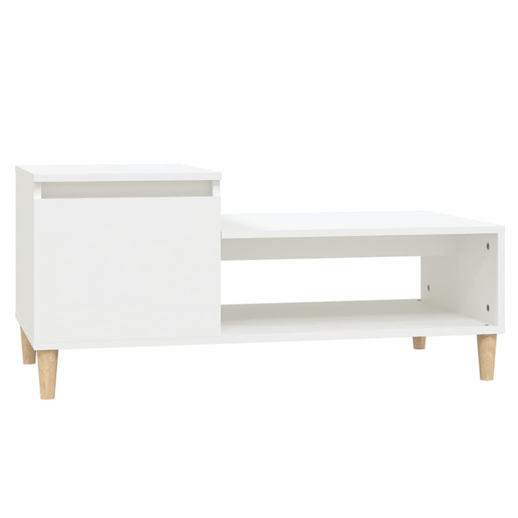vidaXL Table basse blanc 100x50x45 cm Bois d'ingénierie
