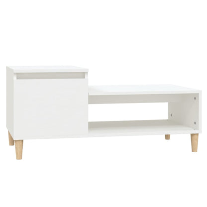 vidaXL Table basse blanc 100x50x45 cm Bois d'ingénierie