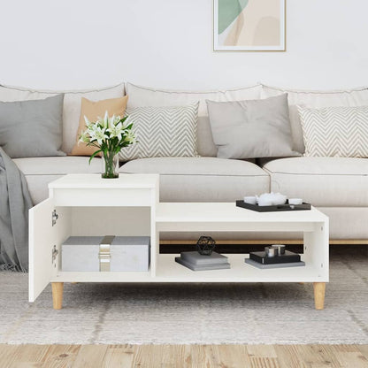 vidaXL Table basse blanc 100x50x45 cm Bois d'ingénierie