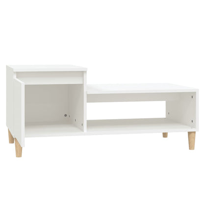 vidaXL Table basse blanc 100x50x45 cm Bois d'ingénierie