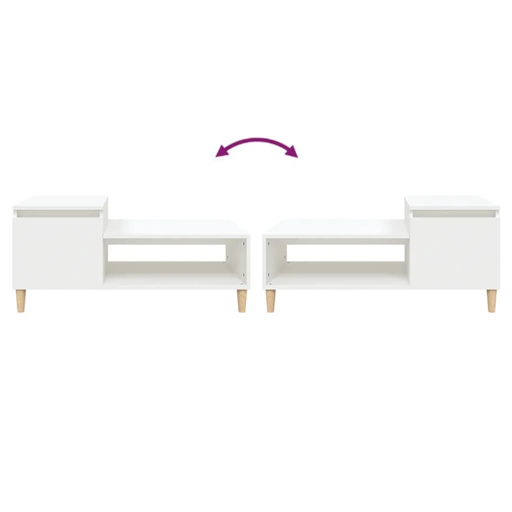 vidaXL Table basse blanc 100x50x45 cm Bois d'ingénierie