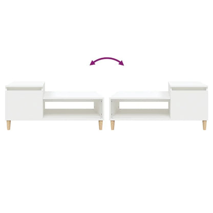 vidaXL Table basse blanc 100x50x45 cm Bois d'ingénierie