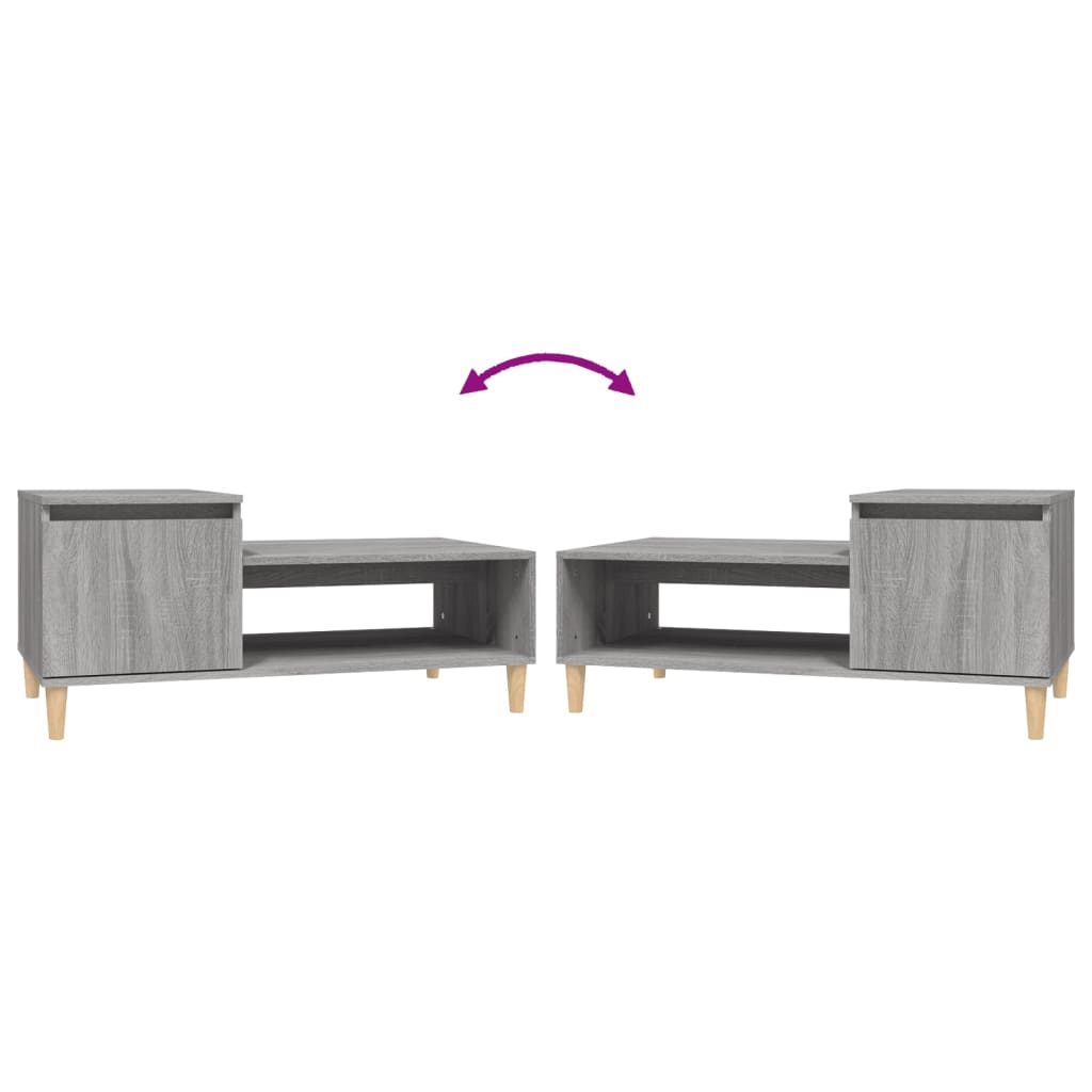 vidaXL Couchtisch Grau Sonoma 100x50x45 cm Holzwerkstoff