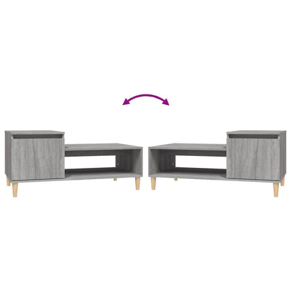 vidaXL Couchtisch Grau Sonoma 100x50x45 cm Holzwerkstoff