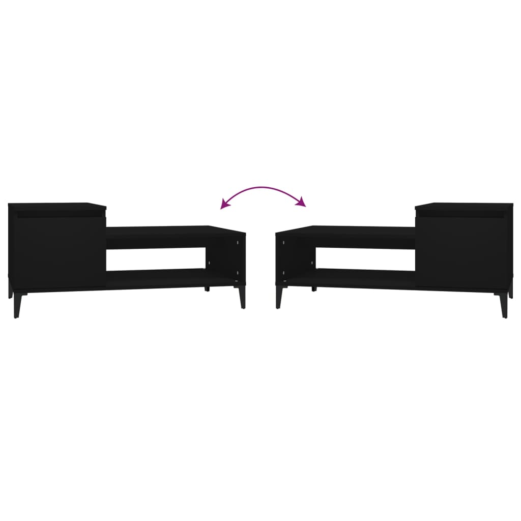 vidaXL Couchtisch Schwarz 100x50x45 cm Holzwerkstoff