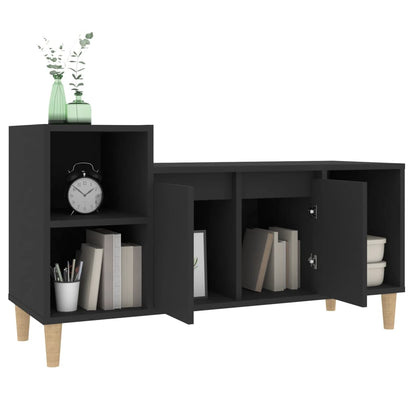 vidaXL TV-Schrank Schwarz 100x35x55 cm Holzwerkstoff