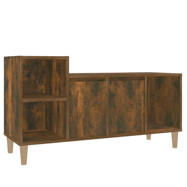 vidaXL Meuble TV chêne fumé 100x35x55 cm en bois d'ingénierie