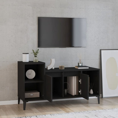 vidaXL Meuble TV Noir 100x35x55 cm Bois d'ingénierie