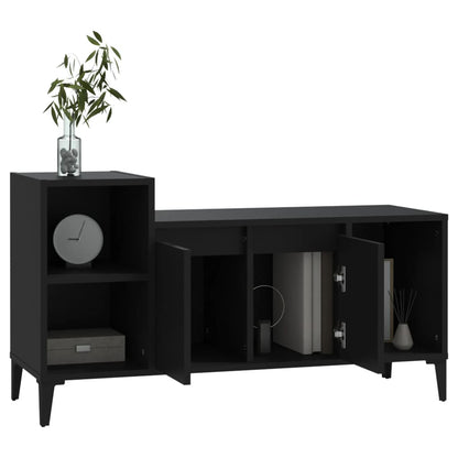 vidaXL Meuble TV Noir 100x35x55 cm Bois d'ingénierie