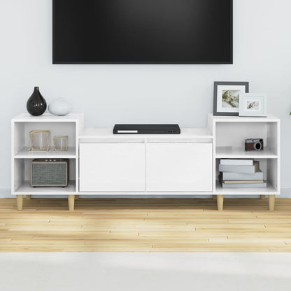 vidaXL TV-Schrank Hochglanz-Weiß 160x35x55 cm Holzwerkstoff