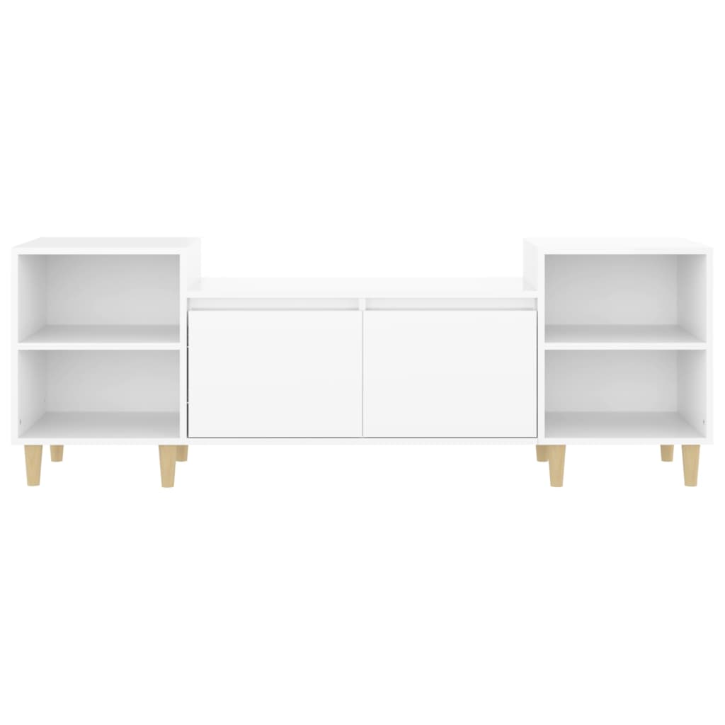vidaXL TV-Schrank Hochglanz-Weiß 160x35x55 cm Holzwerkstoff