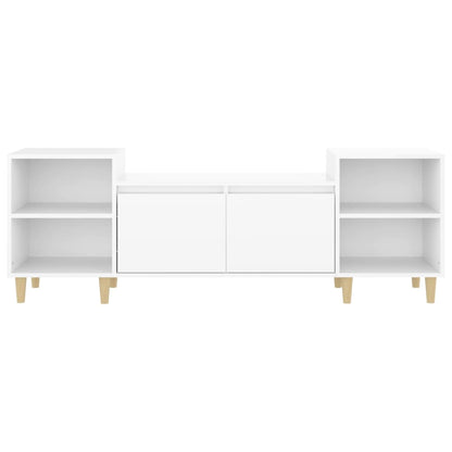 vidaXL TV-Schrank Hochglanz-Weiß 160x35x55 cm Holzwerkstoff