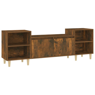 vidaXL Meuble TV chêne fumé 160x35x55 cm bois d'ingénierie
