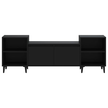 vidaXL Meuble TV Noir 160x35x55 cm Bois d'ingénierie