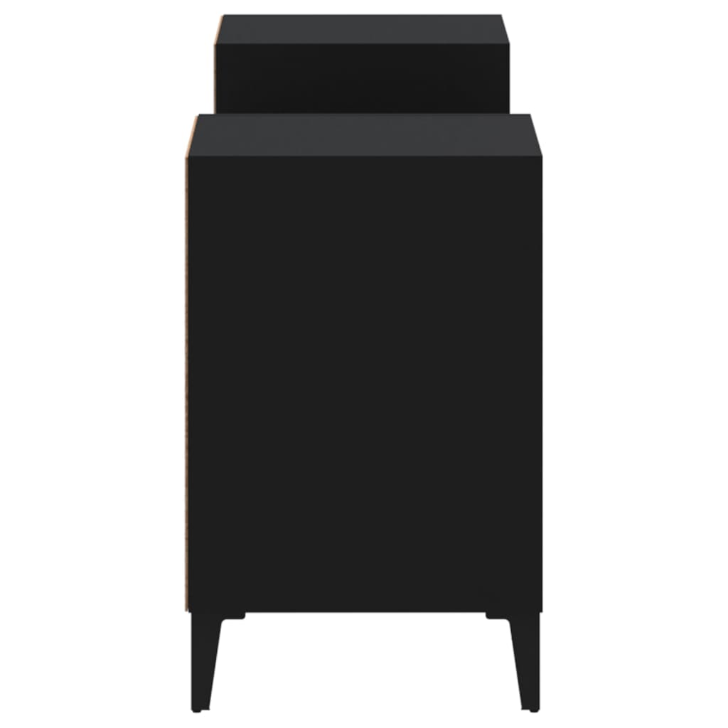 vidaXL Meuble TV Noir 160x35x55 cm Bois d'ingénierie