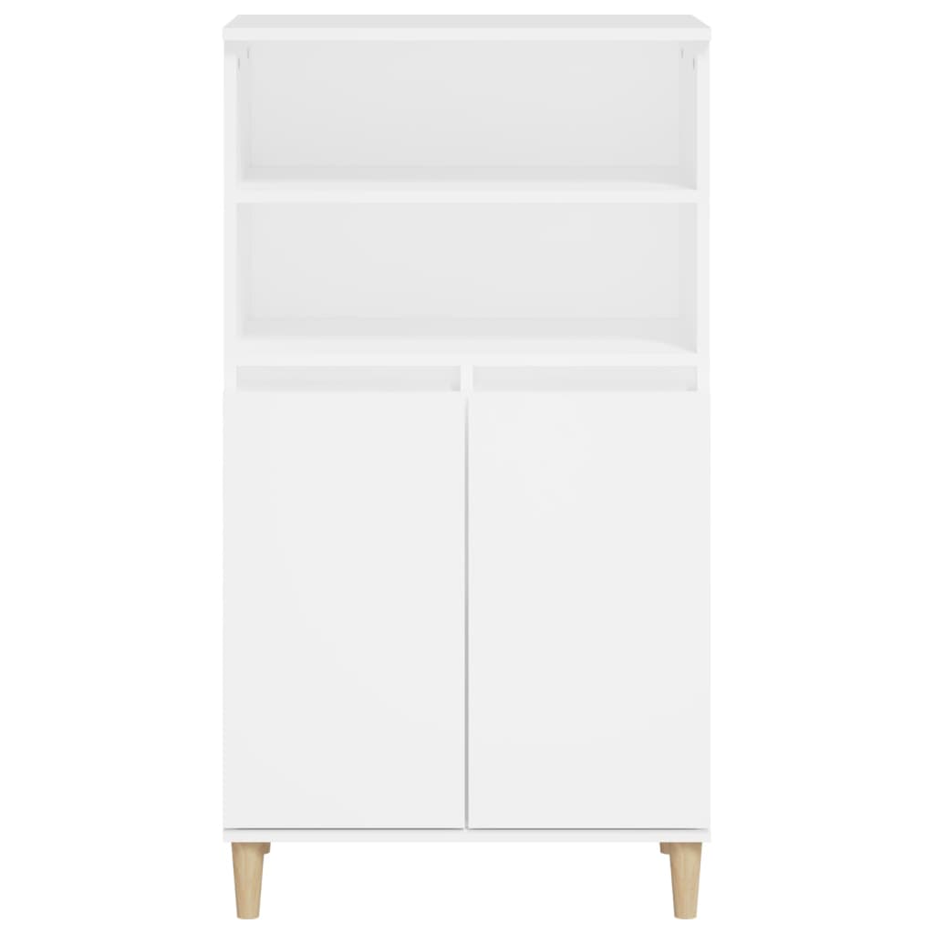 vidaXL Bahut haut blanc 60x36x110 cm en bois d'ingénierie