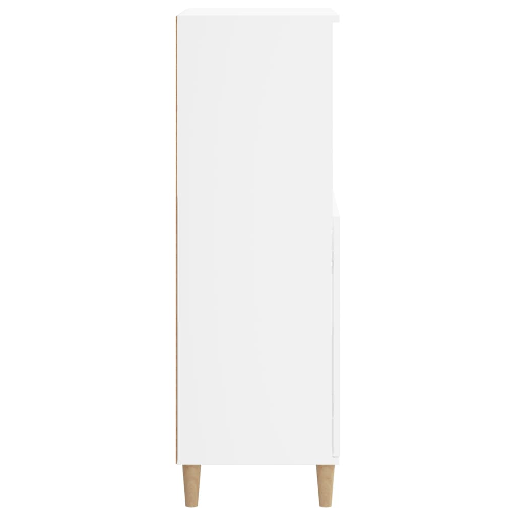 vidaXL Bahut haut blanc 60x36x110 cm en bois d'ingénierie