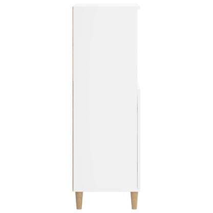 vidaXL Bahut haut blanc 60x36x110 cm en bois d'ingénierie