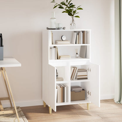 vidaXL Bahut haut blanc 60x36x110 cm en bois d'ingénierie