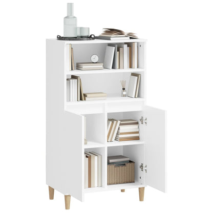 vidaXL Bahut haut blanc 60x36x110 cm en bois d'ingénierie