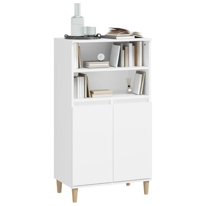 vidaXL Bahut haut blanc 60x36x110 cm en bois d'ingénierie