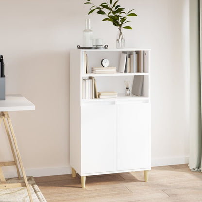 vidaXL Bahut haut blanc 60x36x110 cm en bois d'ingénierie
