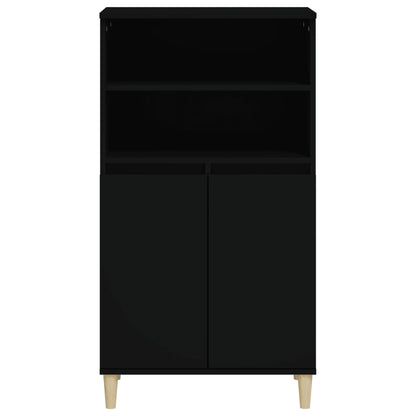 vidaXL Bahut haut noir 60x36x110 cm en bois d'ingénierie