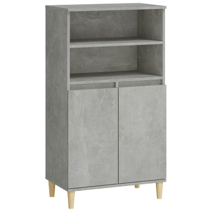 vidaXL Bahut gris béton 60x36x110 cm en bois d'ingénierie