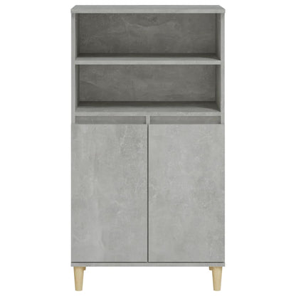 vidaXL Bahut gris béton 60x36x110 cm en bois d'ingénierie