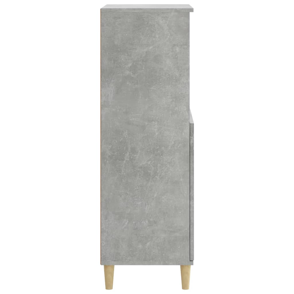 vidaXL Bahut gris béton 60x36x110 cm en bois d'ingénierie