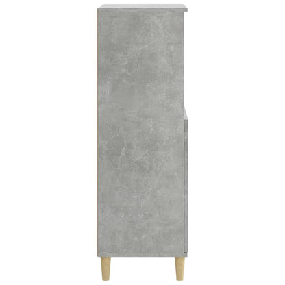 vidaXL Bahut gris béton 60x36x110 cm en bois d'ingénierie