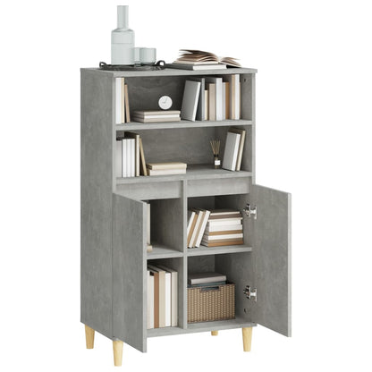 vidaXL Bahut gris béton 60x36x110 cm en bois d'ingénierie