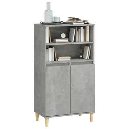 vidaXL Bahut gris béton 60x36x110 cm en bois d'ingénierie