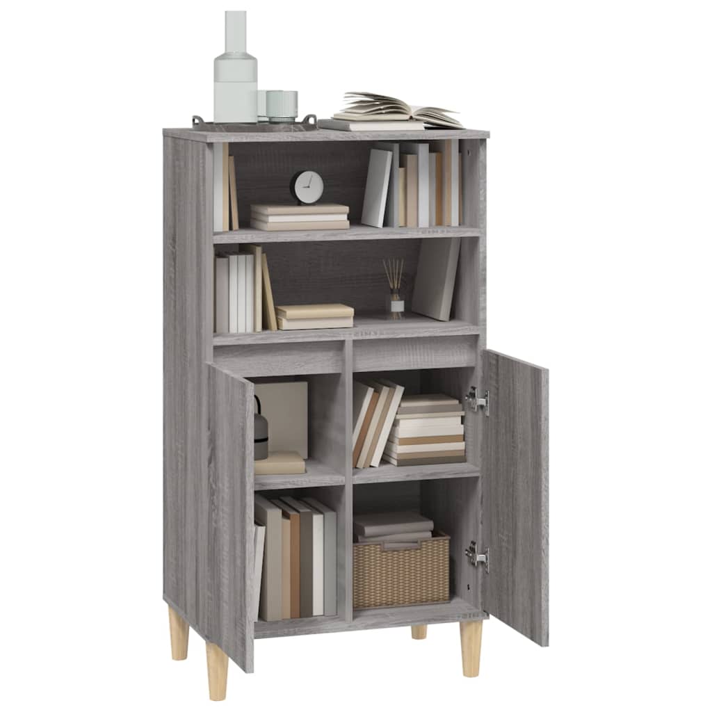vidaXL Bahut haut gris Sonoma 60x36x110 cm en bois d'ingénierie