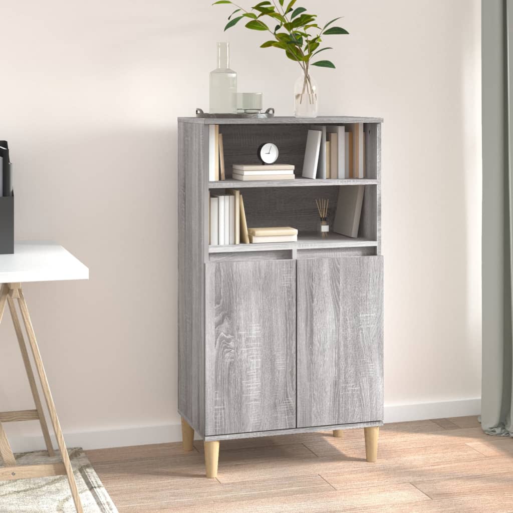 vidaXL Bahut haut gris Sonoma 60x36x110 cm en bois d'ingénierie