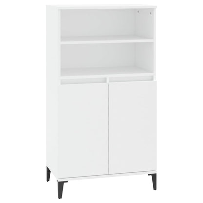 vidaXL Bahut haut blanc 60x36x110 cm en bois d'ingénierie