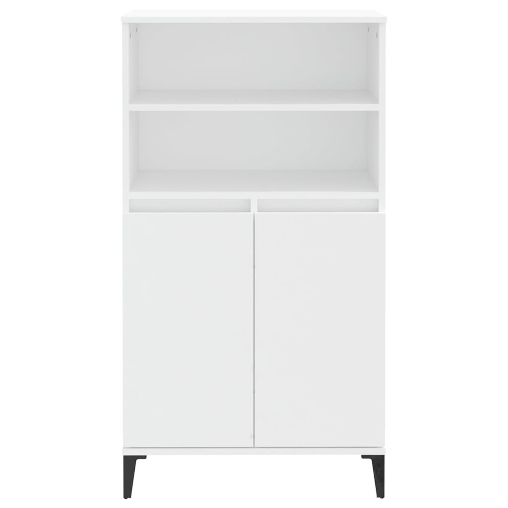 vidaXL Bahut haut blanc 60x36x110 cm en bois d'ingénierie
