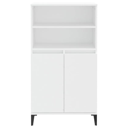 vidaXL Bahut haut blanc 60x36x110 cm en bois d'ingénierie