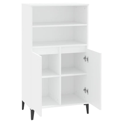 vidaXL Bahut haut blanc 60x36x110 cm en bois d'ingénierie