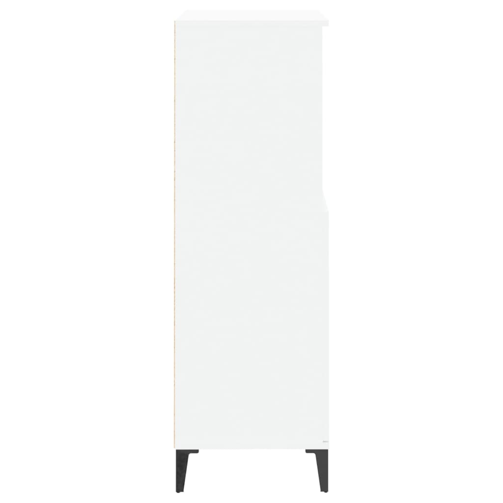 vidaXL Bahut haut blanc 60x36x110 cm en bois d'ingénierie