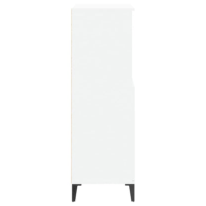 vidaXL Bahut haut blanc 60x36x110 cm en bois d'ingénierie