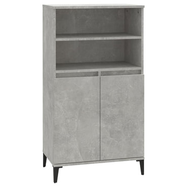 vidaXL Bahut gris béton 60x36x110 cm en bois d'ingénierie