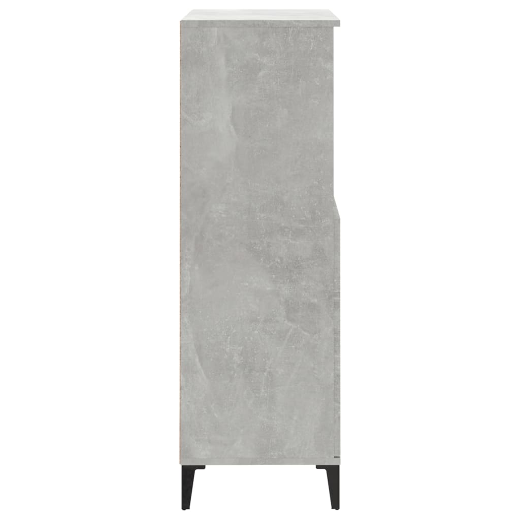 vidaXL Highboard Betongrau 60x36x110 cm Holzwerkstoff
