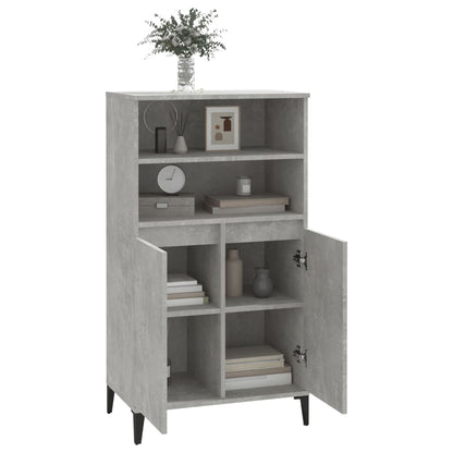 vidaXL Highboard Betongrau 60x36x110 cm Holzwerkstoff