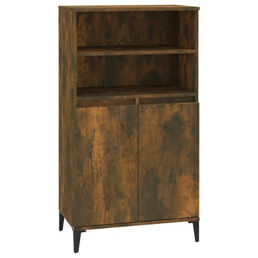 vidaXL Buffet haut chêne fumé 60x36x110 cm Bois d'ingénierie