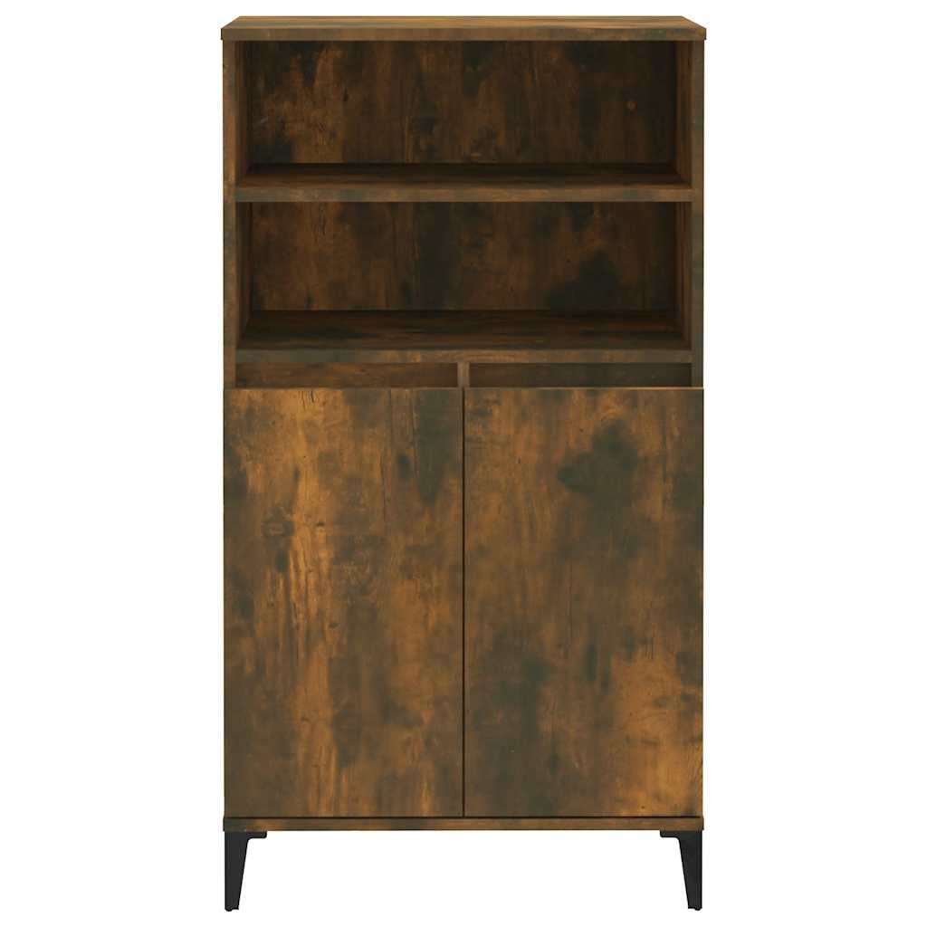 vidaXL Buffet haut chêne fumé 60x36x110 cm Bois d'ingénierie