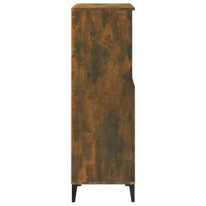 vidaXL Buffet haut chêne fumé 60x36x110 cm Bois d'ingénierie