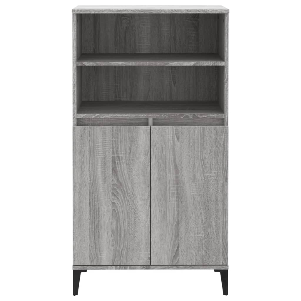 vidaXL Bahut haut gris Sonoma 60x36x110 cm en bois d'ingénierie